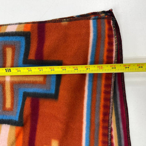 Justin Brown Aztec Southwestern Fleece Open Front Poncho Wrap Women's One Size