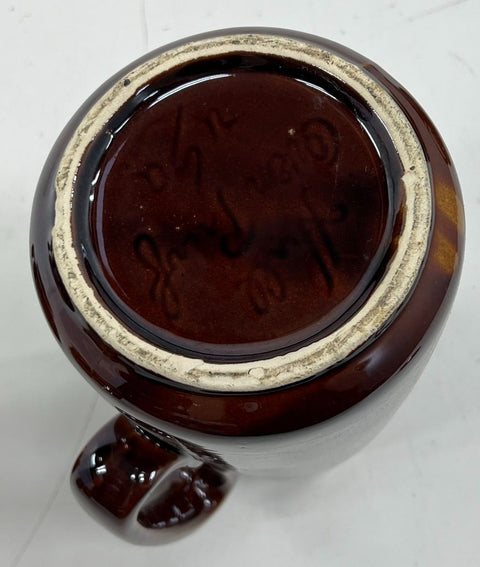 Hull Brown Drip 7 pc Lot Pitchers Creamer 4 Mugs Vintage USA