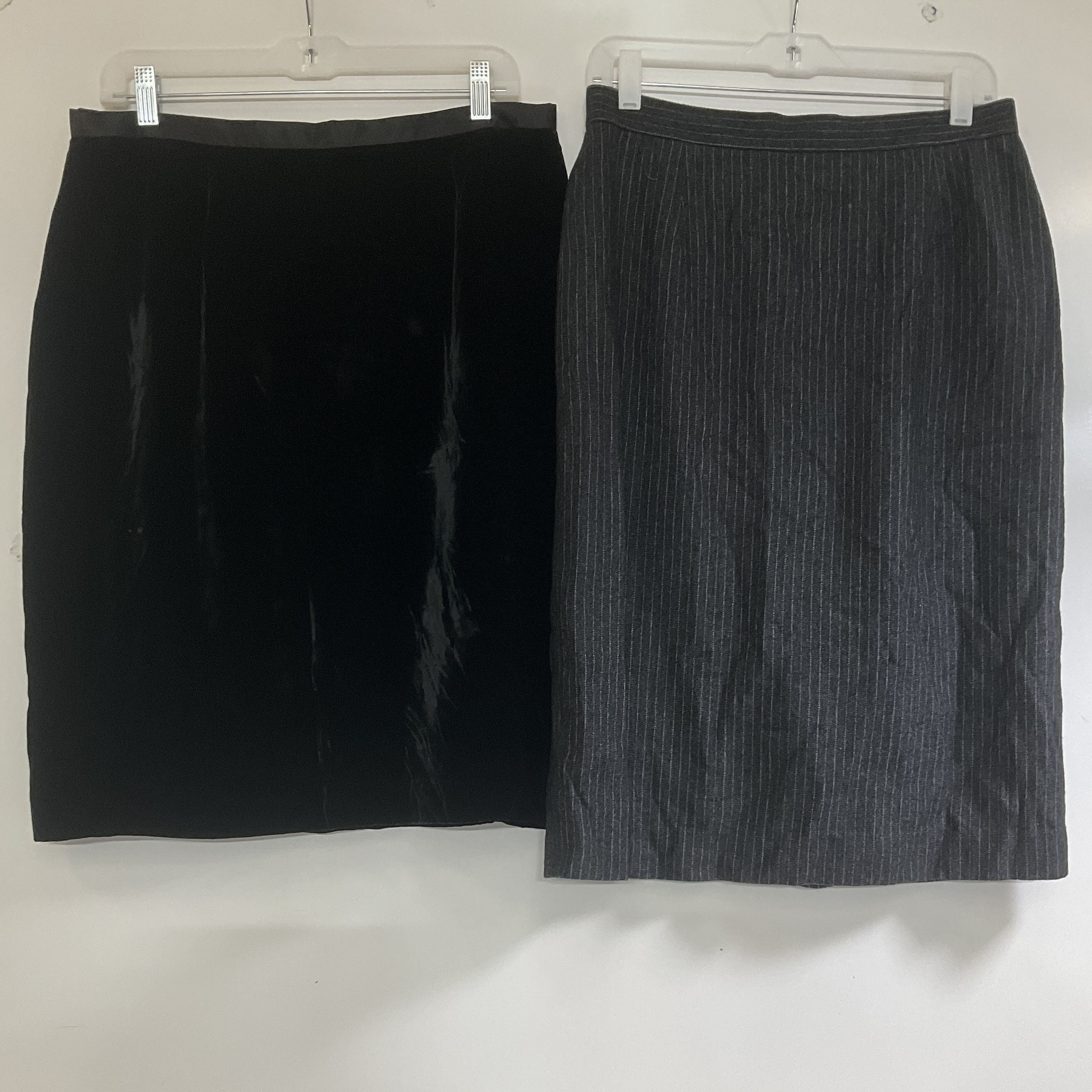 Vintage Lot 2 Women's Skirt Suits Kasper Koret Pinstripe Velvet 80s 90s 14P