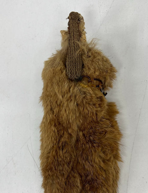 Vintage 50s Real Mink Fur Stole Full Pelt Taxidermy Wrap Scarf with Clip