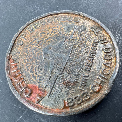 1933 Century of Progress Chicago Exposition Lucky Penny Fort Dearborn 57mm