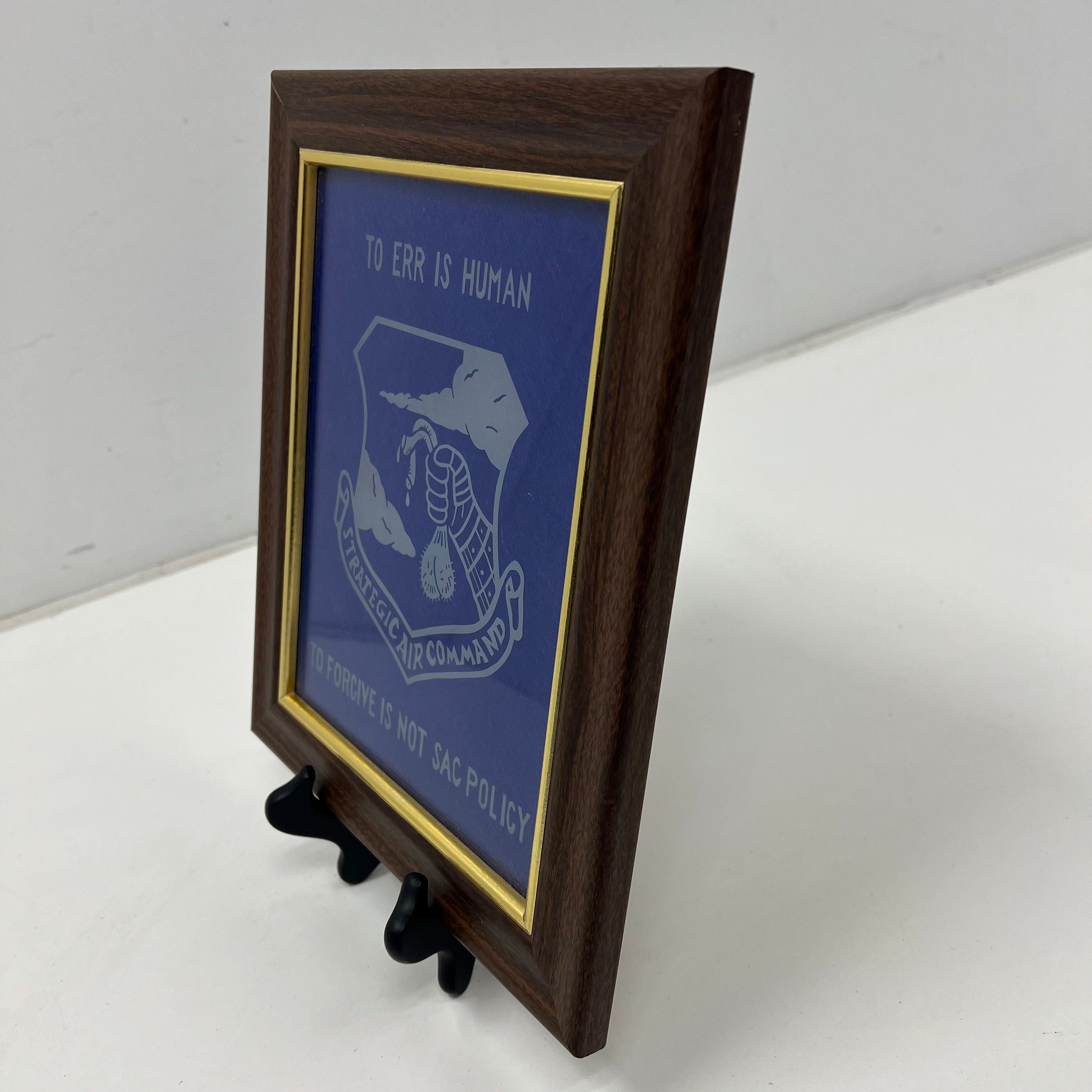 Vintage Stratcom Air Force Humor Wall Art Framed 12x10"