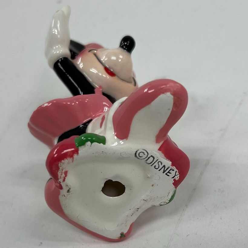 Vintage Disney Minnie Mouse Ceramic Salt & Pepper Shakers Lot of 2 Pink
