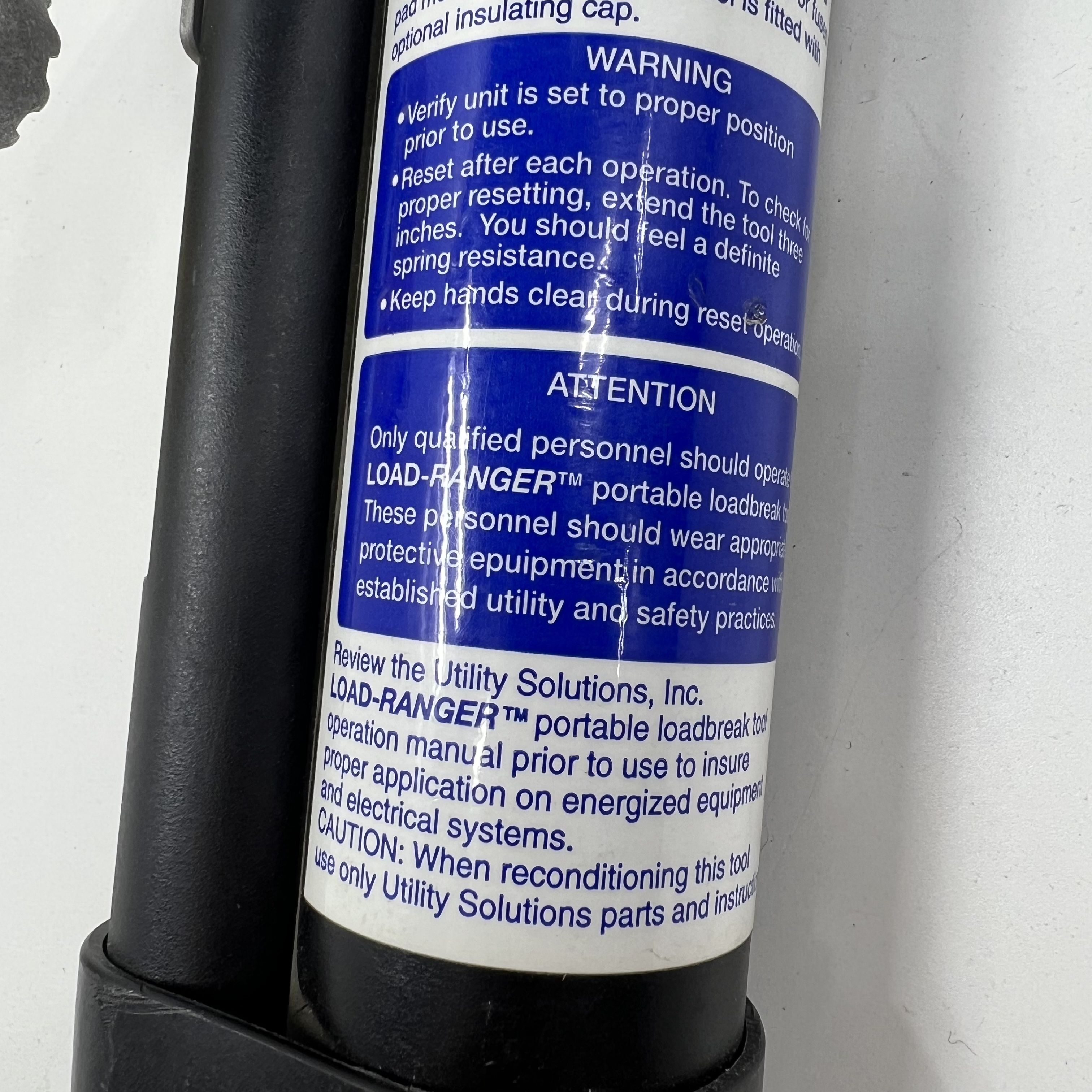 Utility Solutions LOAD RANGER USLR 002A Portable Load Break Tool 14.4/25kV 900A