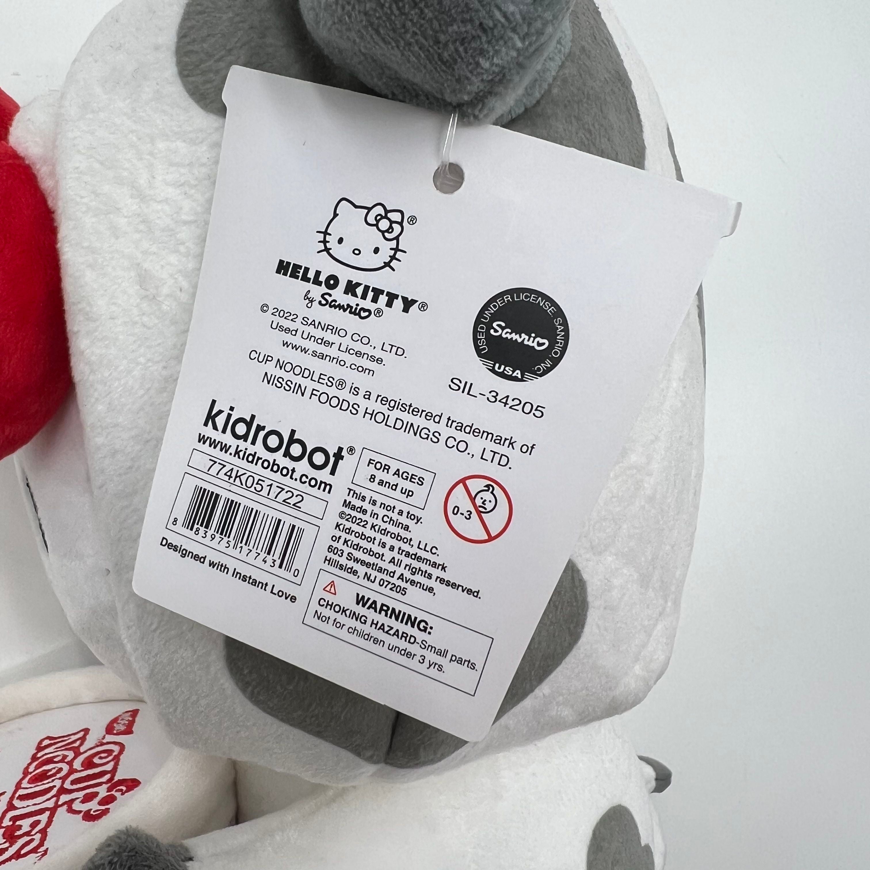 Hello Kitty x Cup Noodle Nissin Beef Kidrobot Sanrio 12" Plush