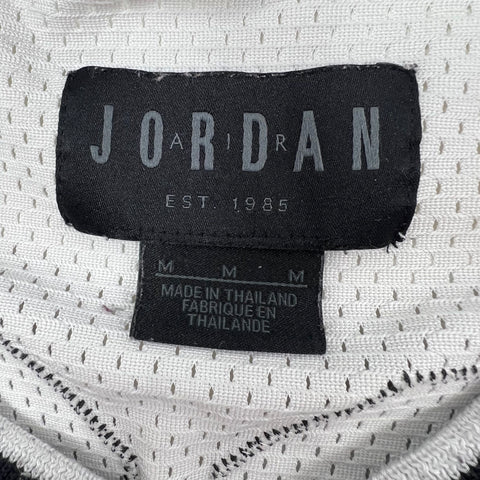 Jordan 23 Mesh Basketball Jersey White Black Short Sleeve Shirt Men's Size M