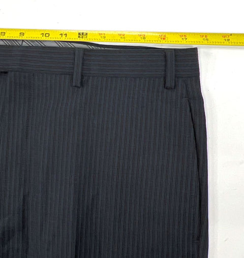 Calvin Klein Black Pinstripe 100% Wool 2-Piece Suit Men's Size 41R