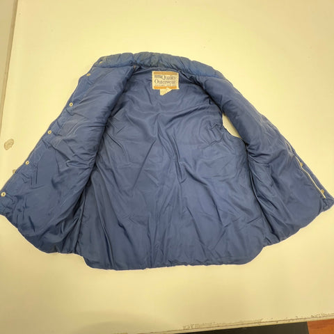 Vintage 70s Montgomery Ward Blue Red Colorblock Puffer Vest Mens L