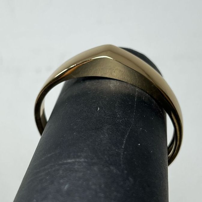 Asymmetrical Gold Tone Bracelet with Chain