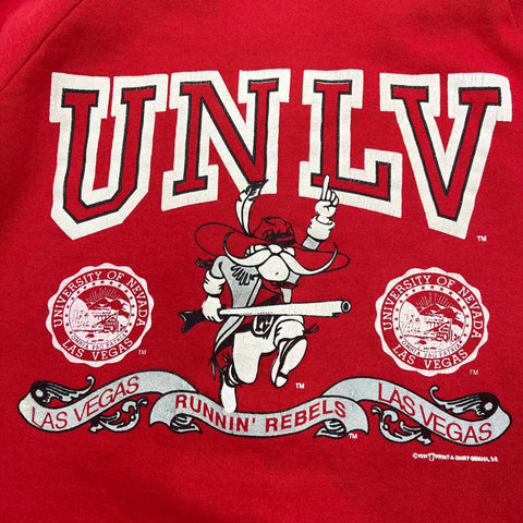 Vintage 1991 UNLV Runnin Rebels NCAA Sweatshirt Fruit of the Loom Made USA Sz L
