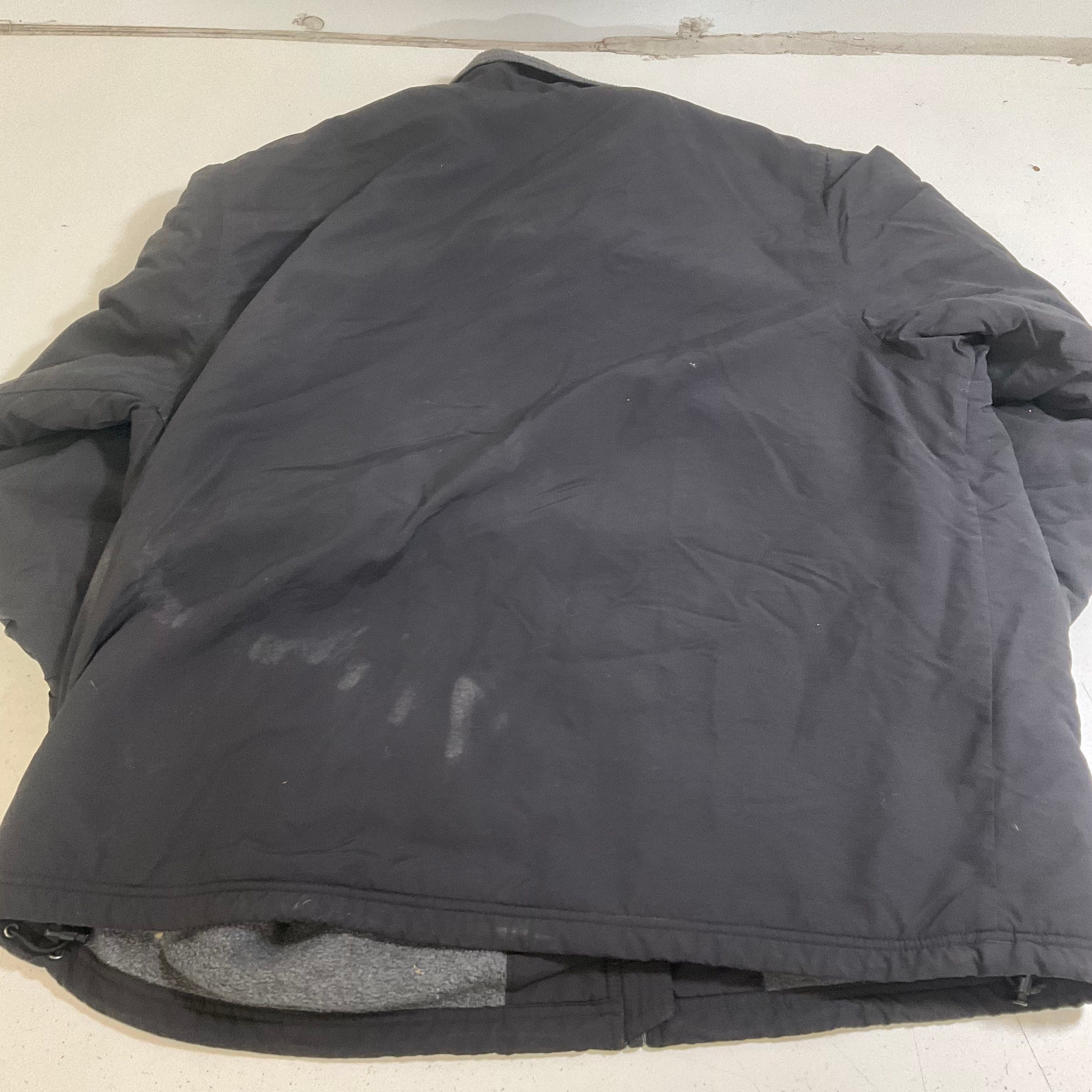 Vintage 90s L.L. Bean Black Fleece Lined Warm Up Jacket Womens Size 1X