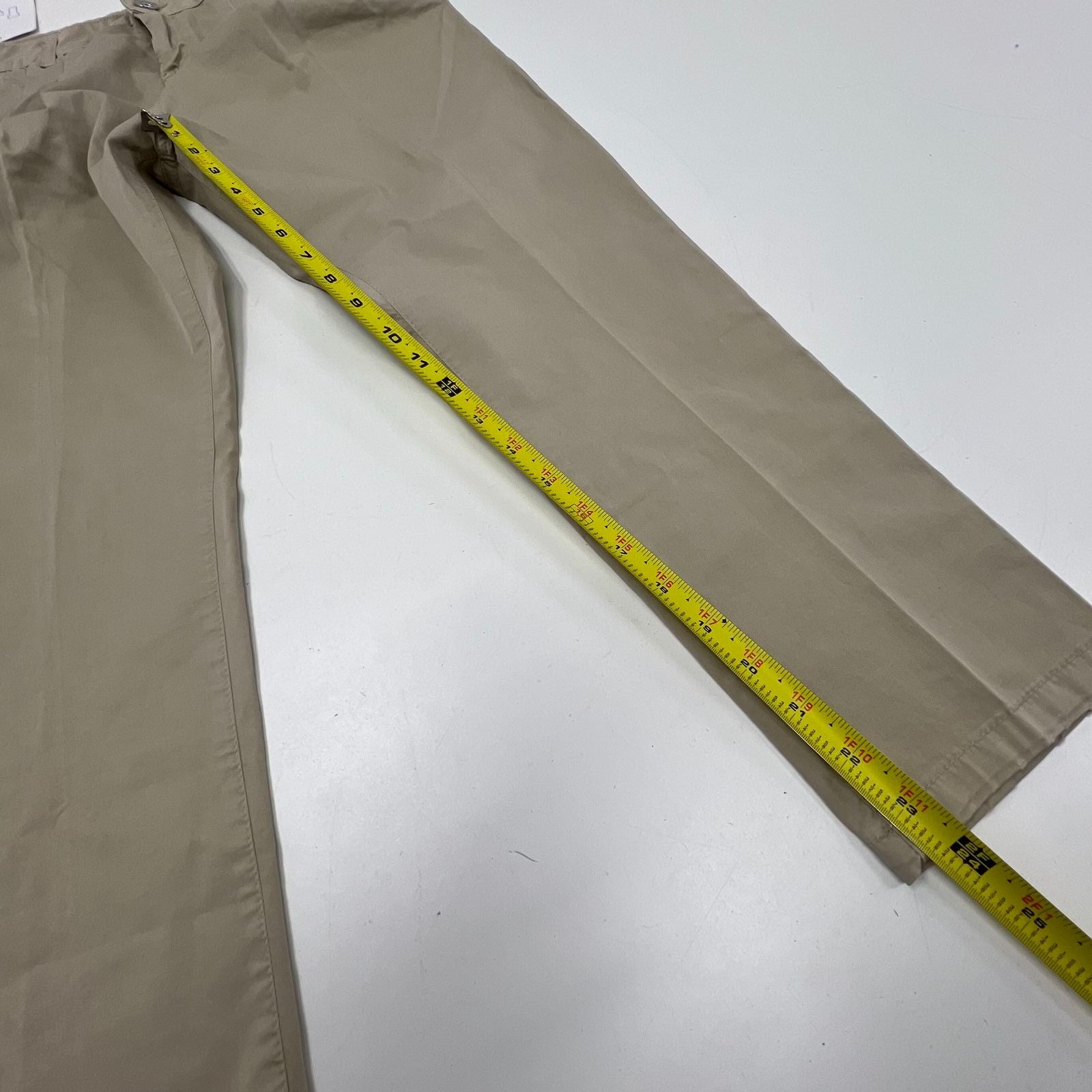 NWT Entre Amis Tan Pleated Cotton Stretch Chino Pants Women's Size 26