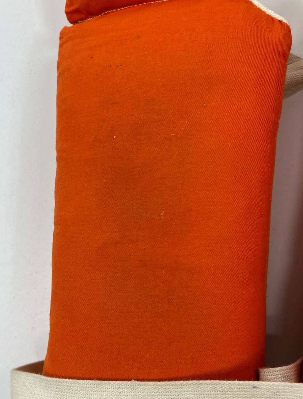Vintage Life-Line AK-1 Orange Puffy Tie Front Life Vest with Clip Belt