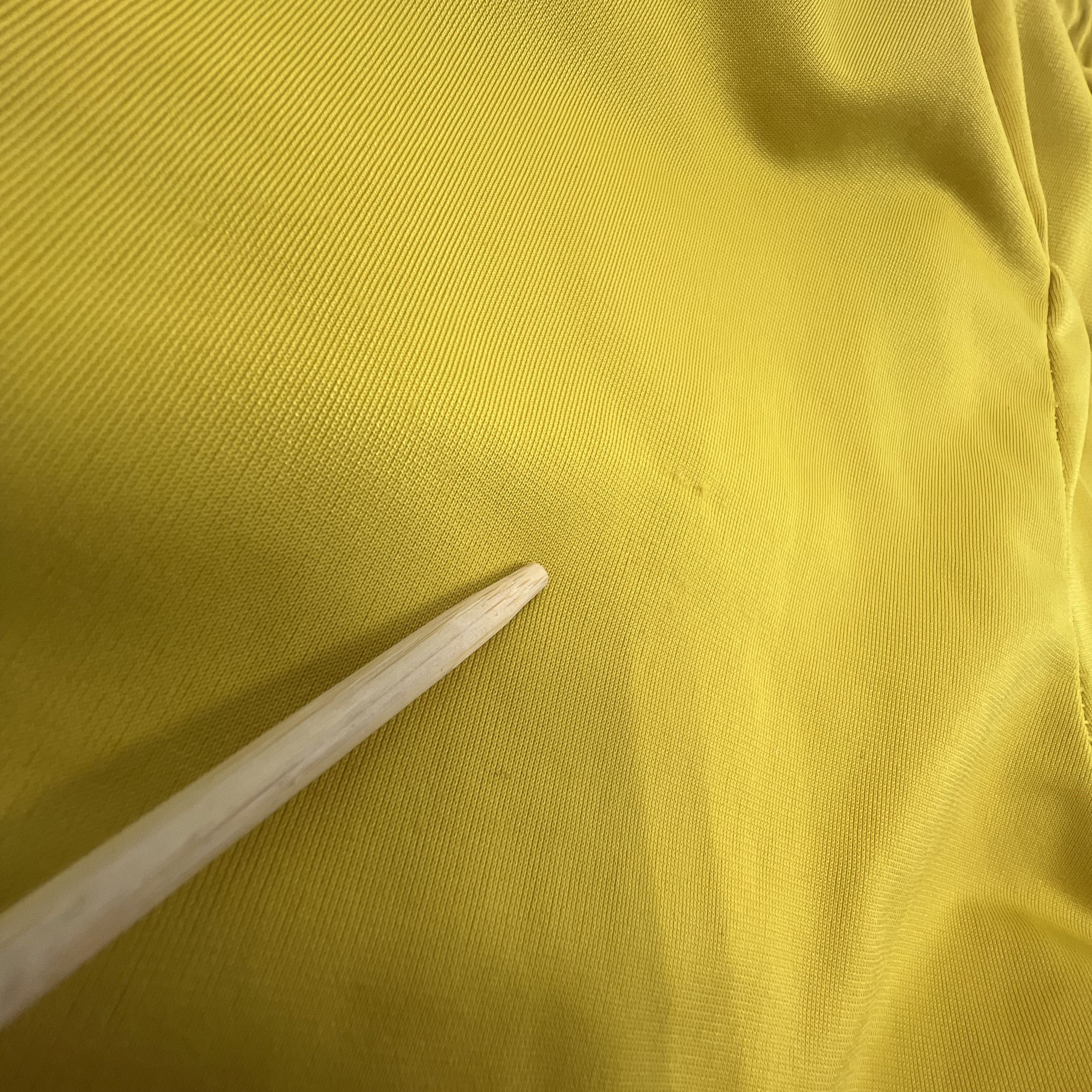 Kappa Yellow Track Pants Size Large Side Graphic Logo Buttons Drawstring Waist