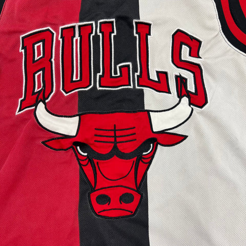 Jeff Hamilton Chicago Bulls NBA Colorblock Stitched Logo Jersey Sz M