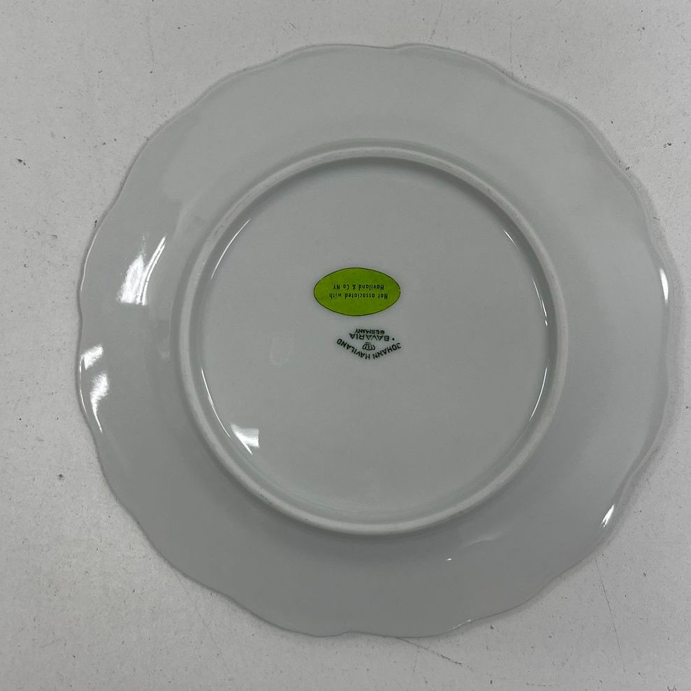 Vintage Johann Haviland Bavaria Baroque Platinum Trim Bread Butter Plates Lot