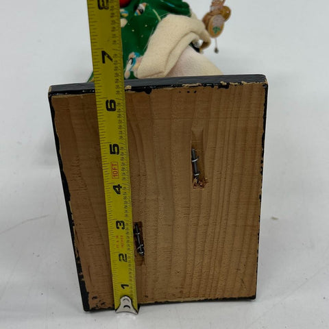 Vintage Mid-Century Japanese Geisha Doll Figure Gofun Face Kimono Wood Base