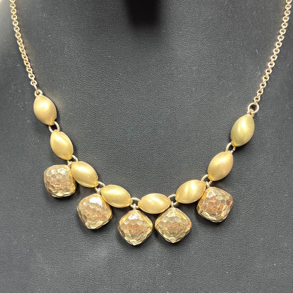 2 Monet Statement Chain Necklaces Silver & Gold Tones