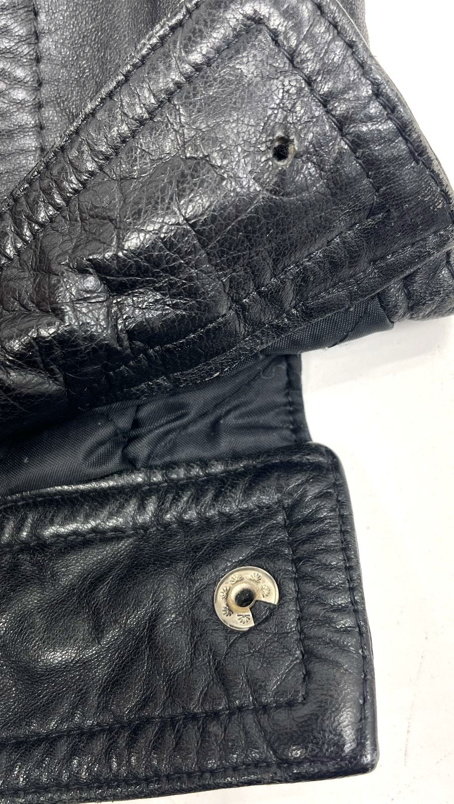 JT Beckett Black Vintage 90s Genuine Leather Bomber Jacket Men's L