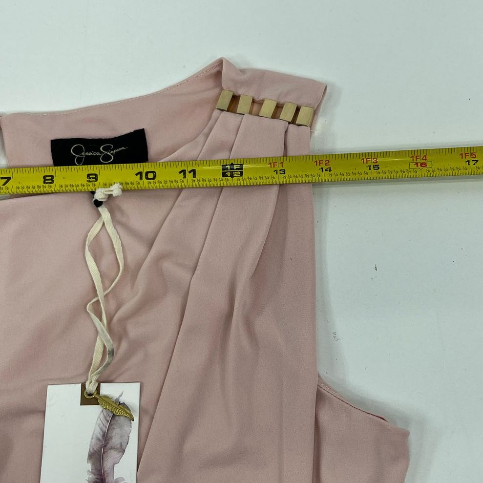 NWT Women's Jessica Simpson Light Pink Draped Sleeveless Dress - Size 8