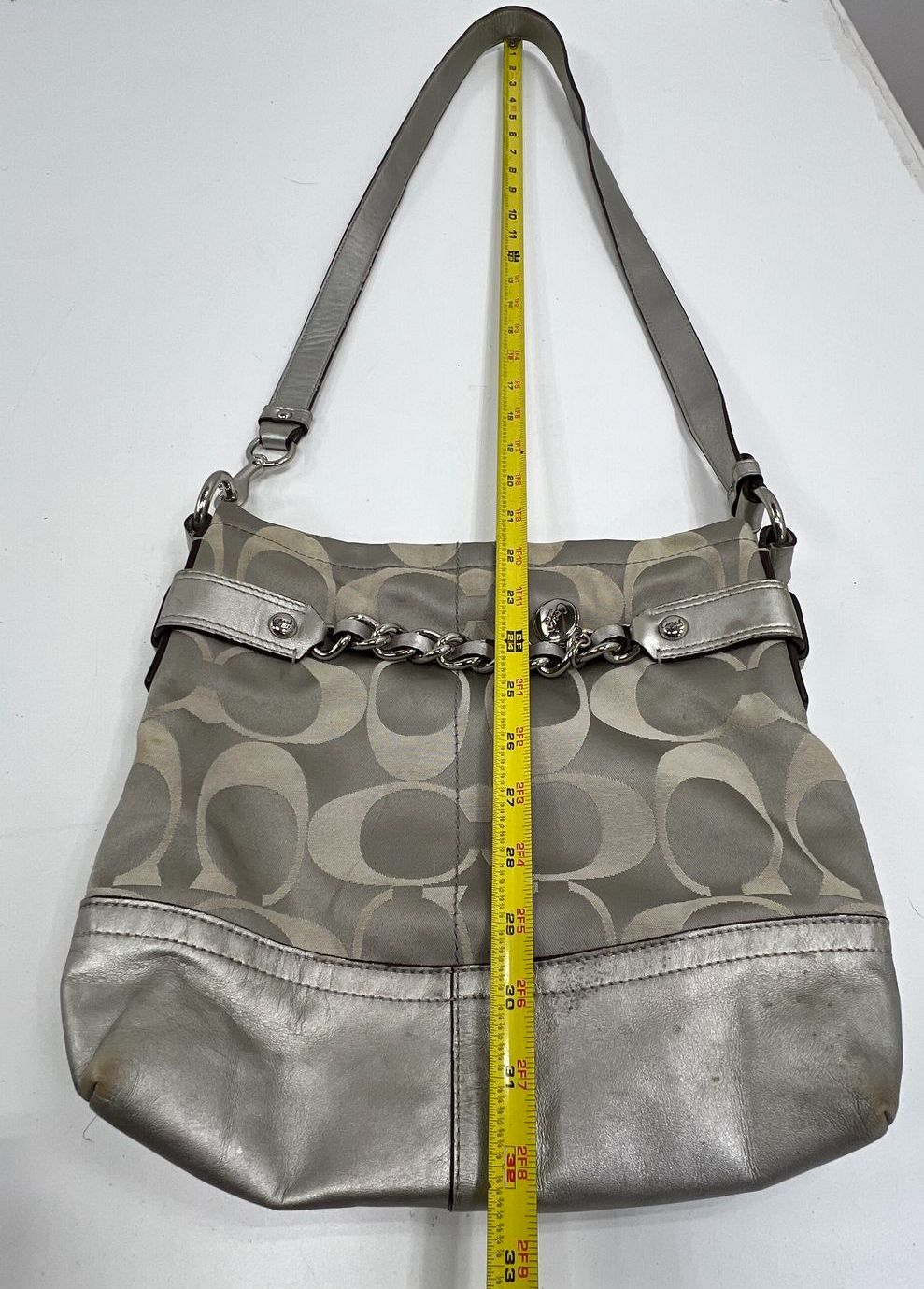 Coach Handbag Lot 2 Signature Patchwork Tote & Duffle Shoulder Bag Purse