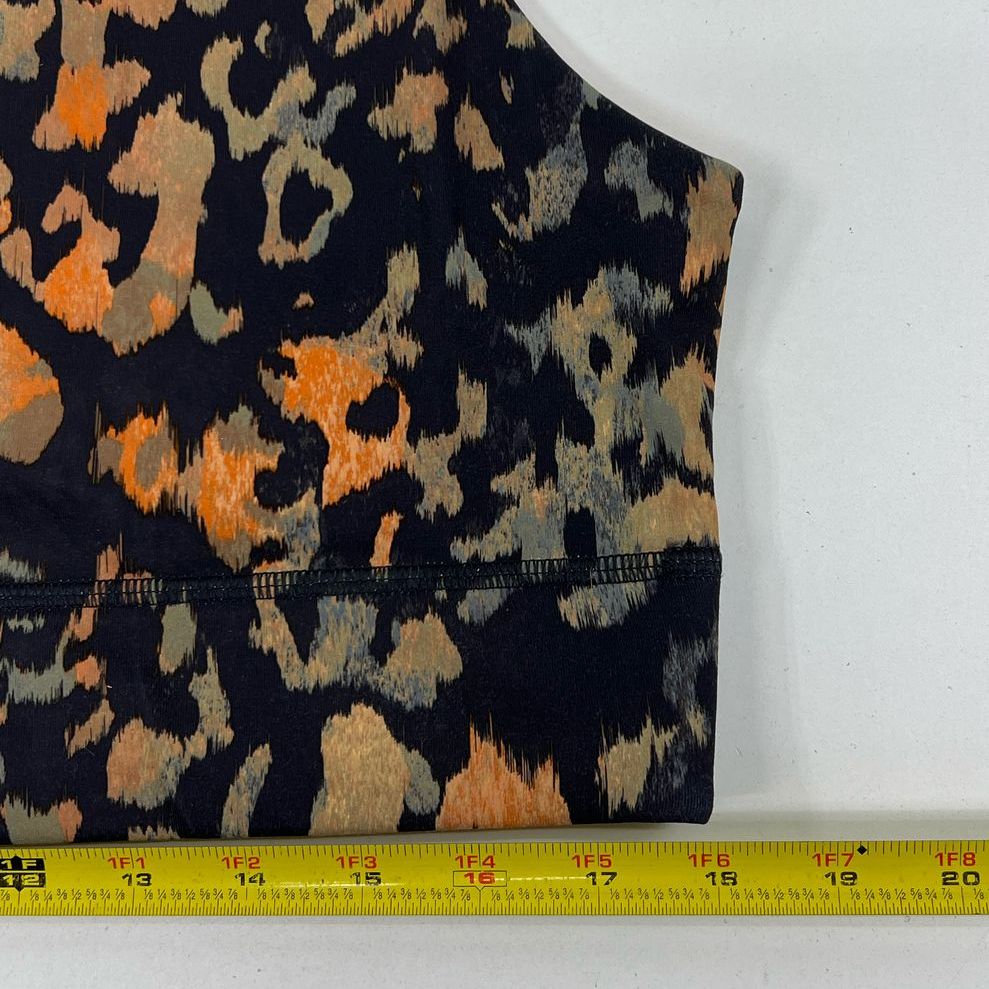 NWT Women's Fabletics Reversible Peach & Leopard Print Sports Bra - Size 2XL