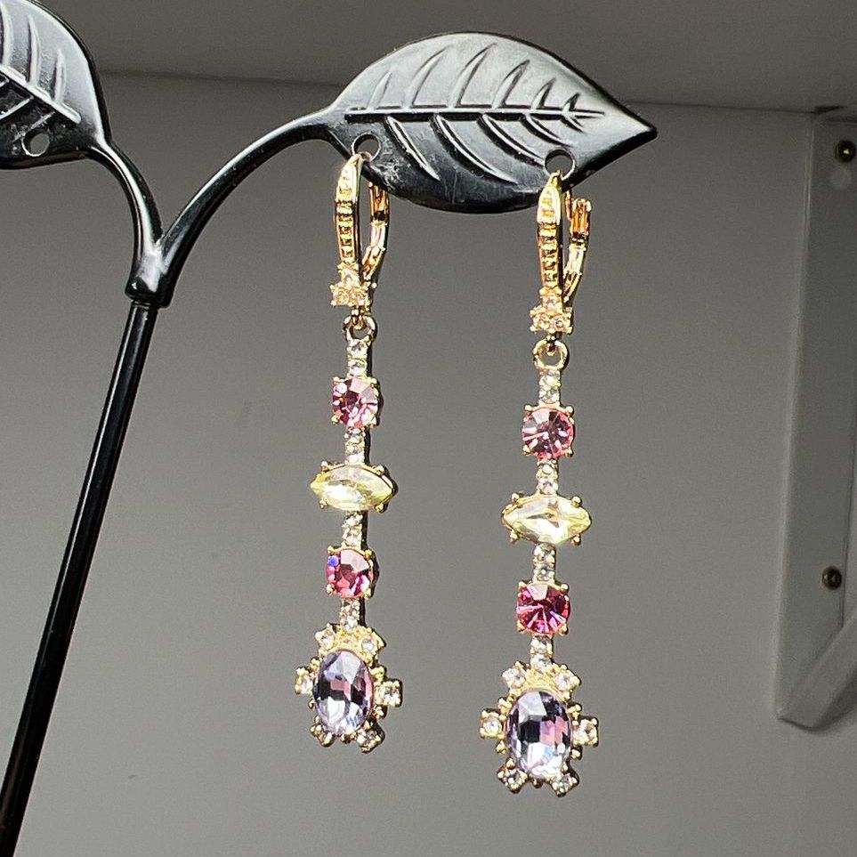Marchesa Rhinestone Dangle Earrings NWoT