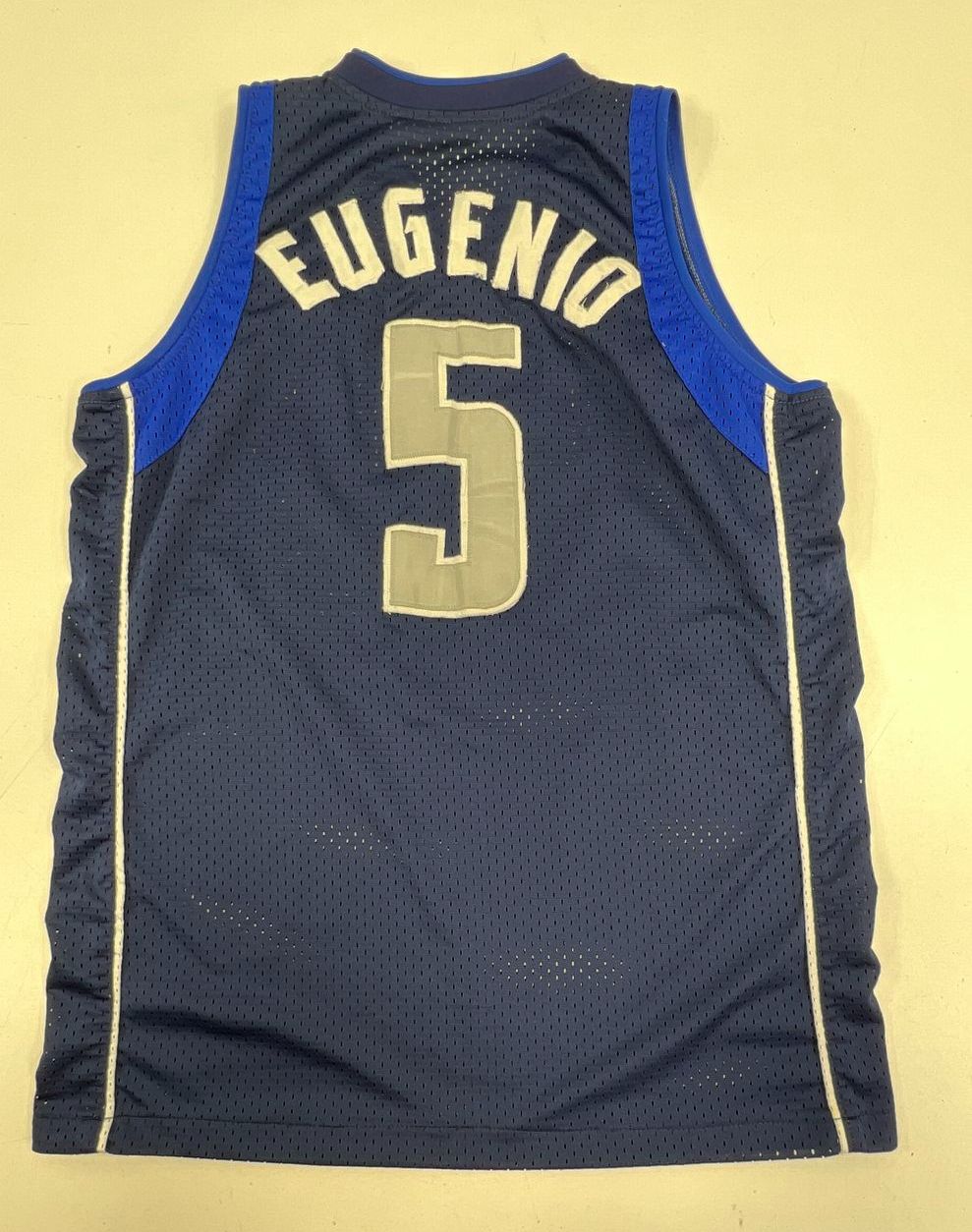 Vintage 2000s Dallas Mavericks Custom Eugenio #5 NBA Basketball Jersey Sewn Sz