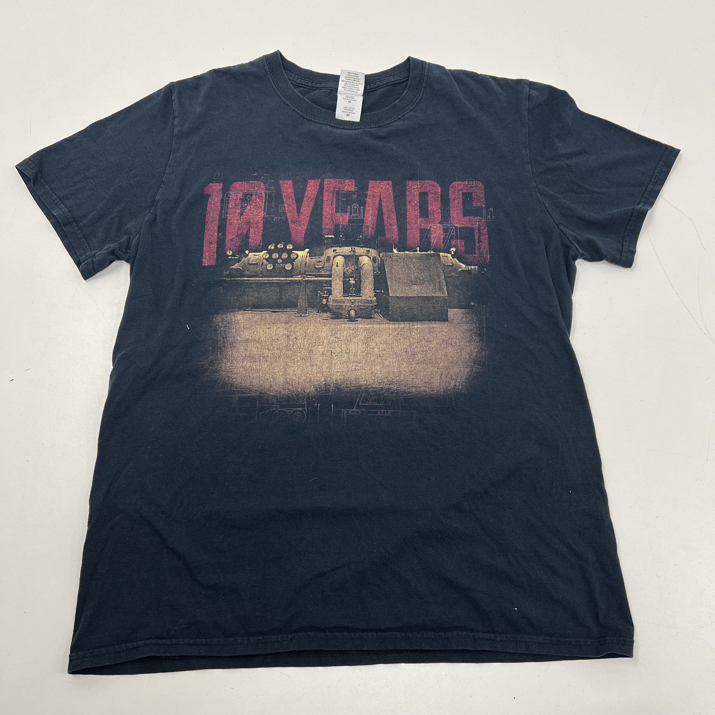 2012 10 Years Minus The Machine Tour T-Shirt Graphic Band Tee Gildan Sz M