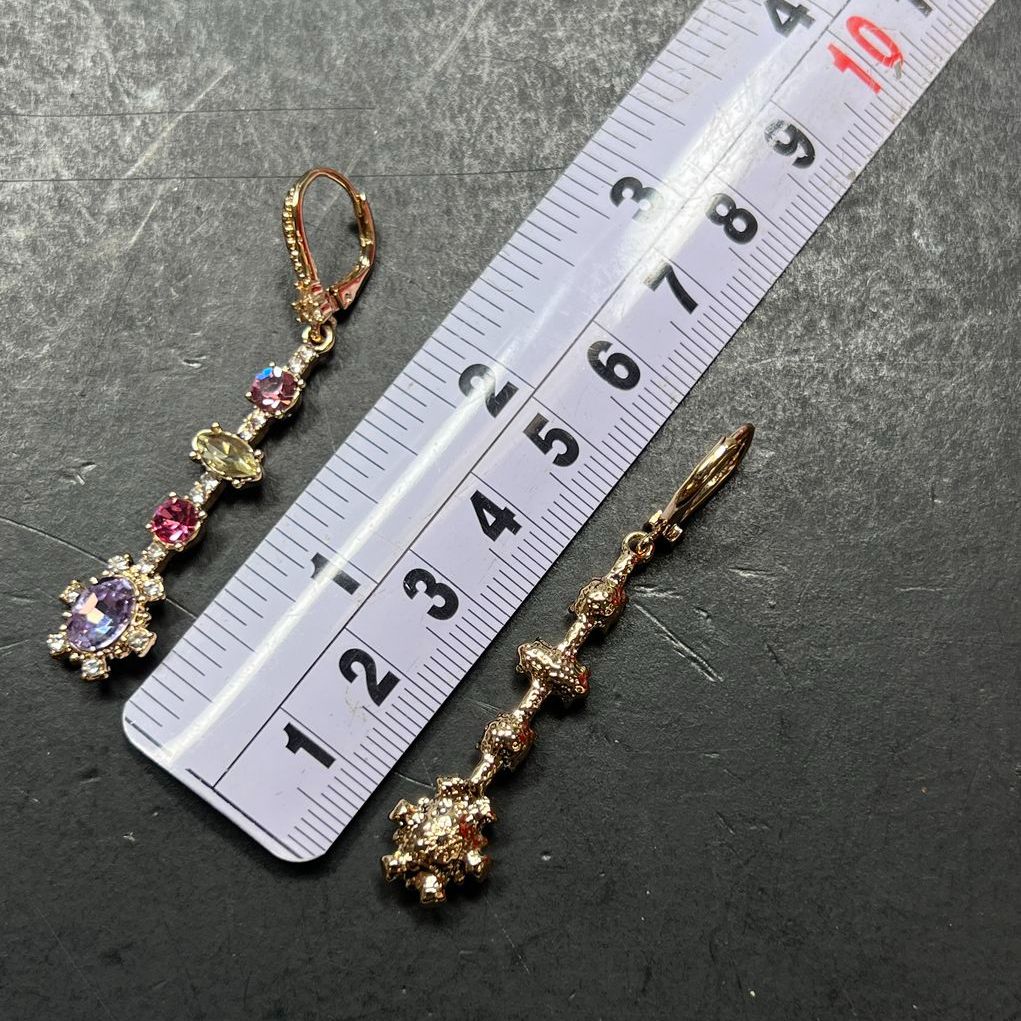 Marchesa Rhinestone Dangle Earrings NWoT