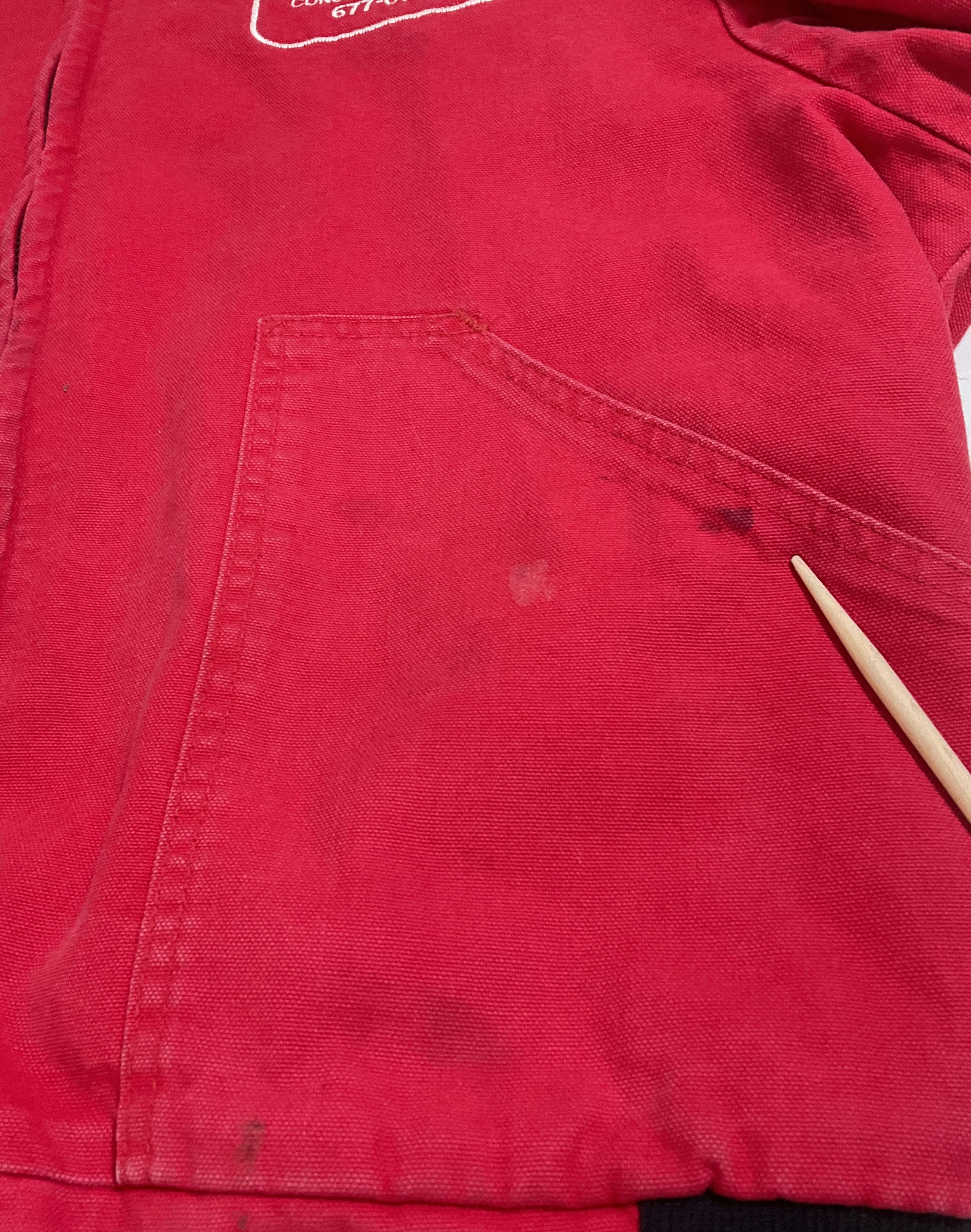 Vintage 80s Pella Red Hooded Thermal Lined Work Jacket Men's XL USA Made