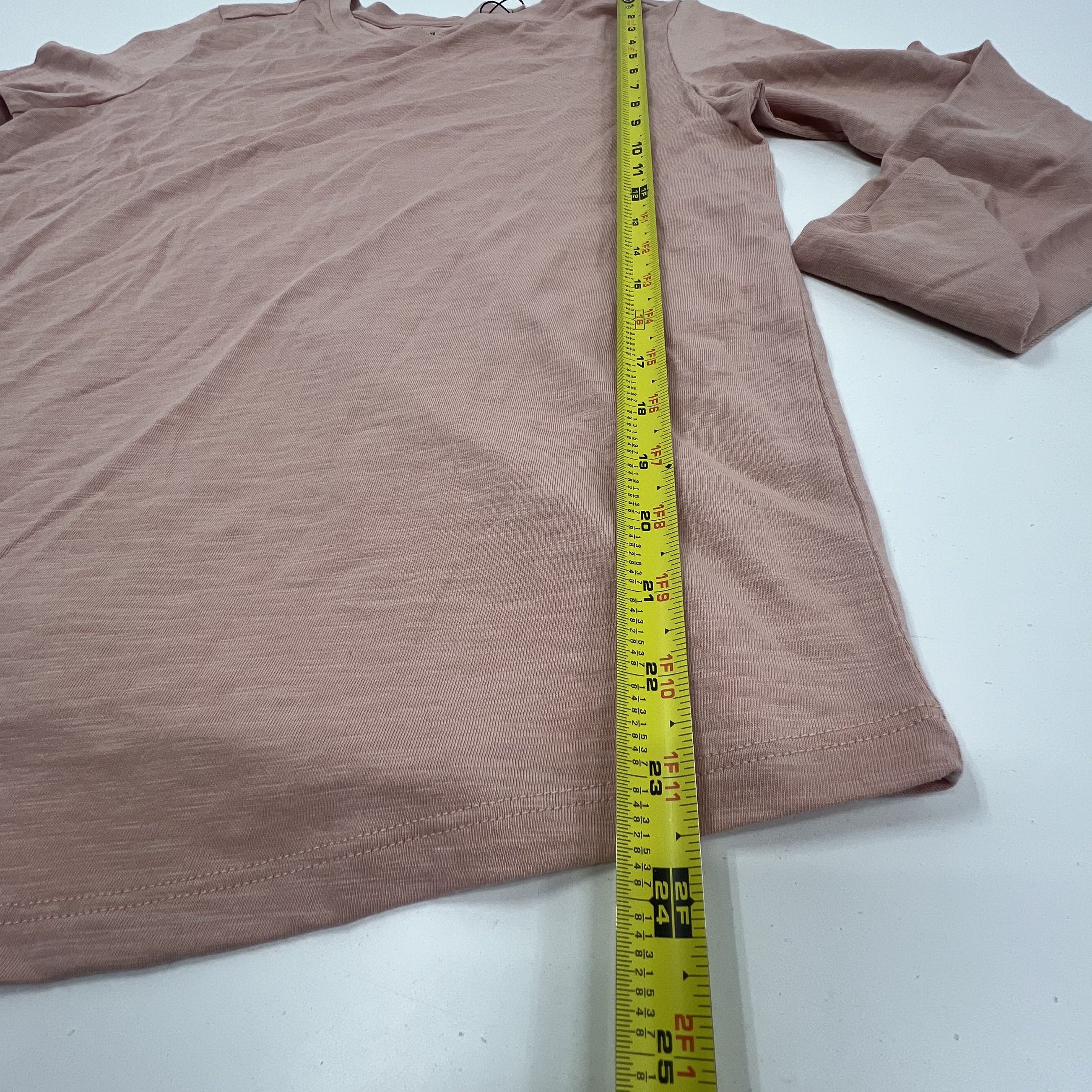 NWT Universal Standard Blush Solid Tag Cotton Modal Long Sleeve Shirt Women XS