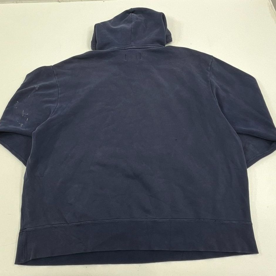 Nike Jordan Faded Navy Michigan Football Distressed Hoodie Sweatshirt Men's XXL