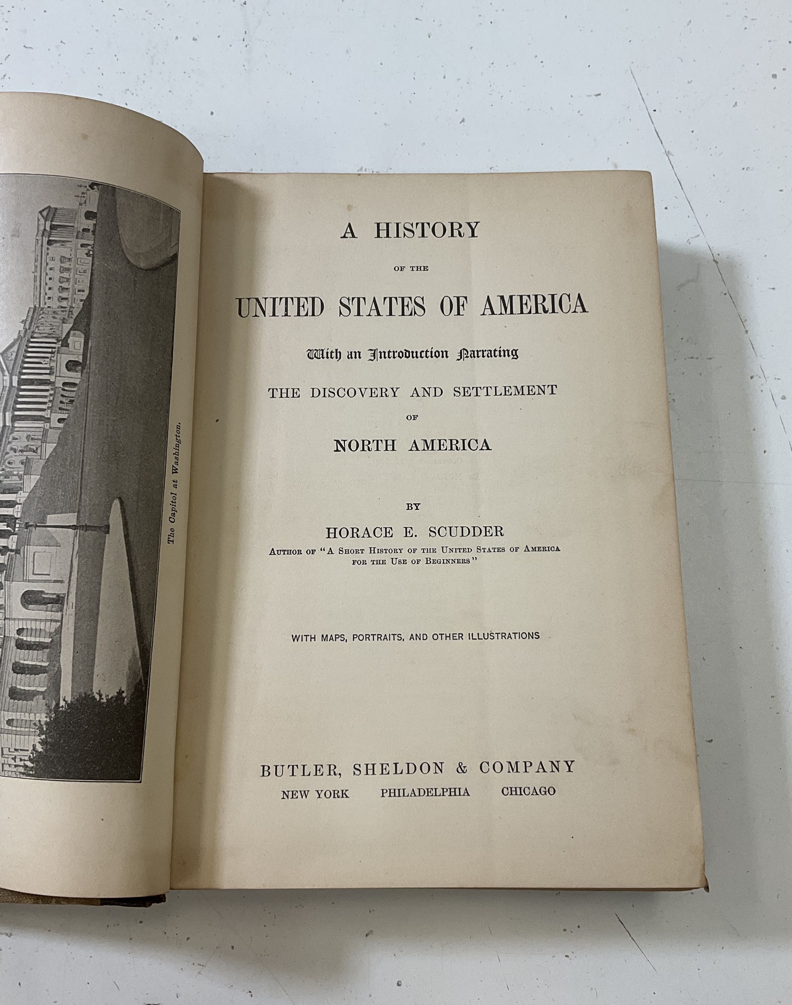 Antique 1901 Illustrated A New History Of The United States Horace E. Scudder