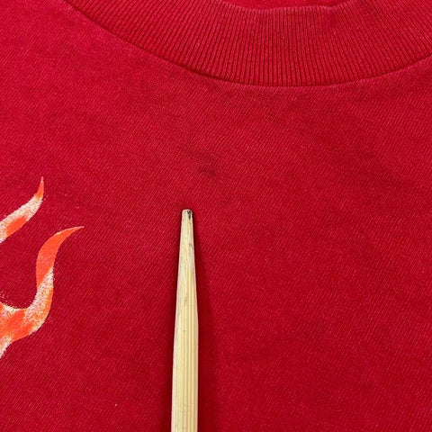 Vintage 90s Black Flys Flame Logo T-Shirt Single Stitch Made in USA Sz L