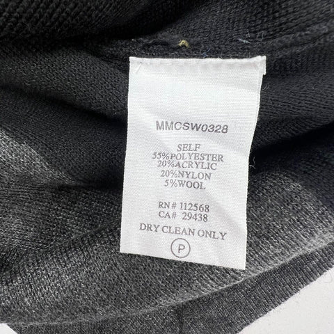 MM Couture Gray Black NWT Colorblock Wool Blend Sweater Dress Women's L