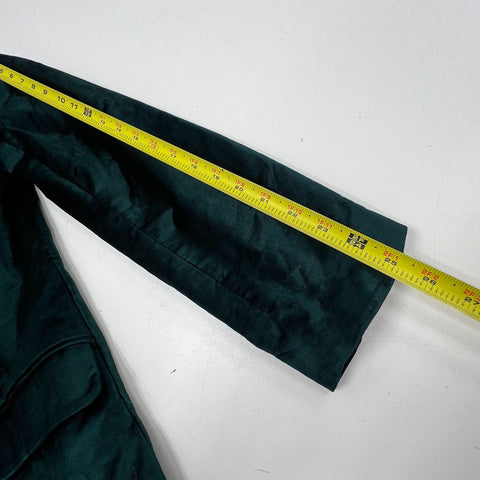 Free People Green Velvet Ashby Double Breasted Blazer Jacket Women's L