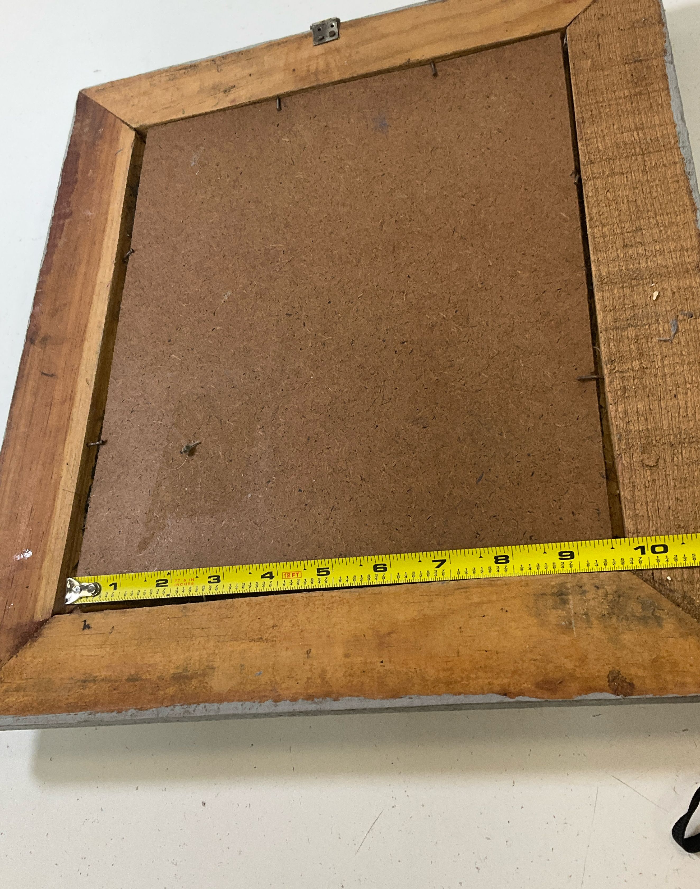 Vintage Framed Terracotta 3D Painting South America House & Stream Approx 14x16