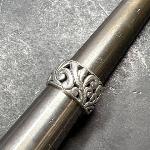 925 Sterling Silver Filigree Ring Size 7 7.9g
