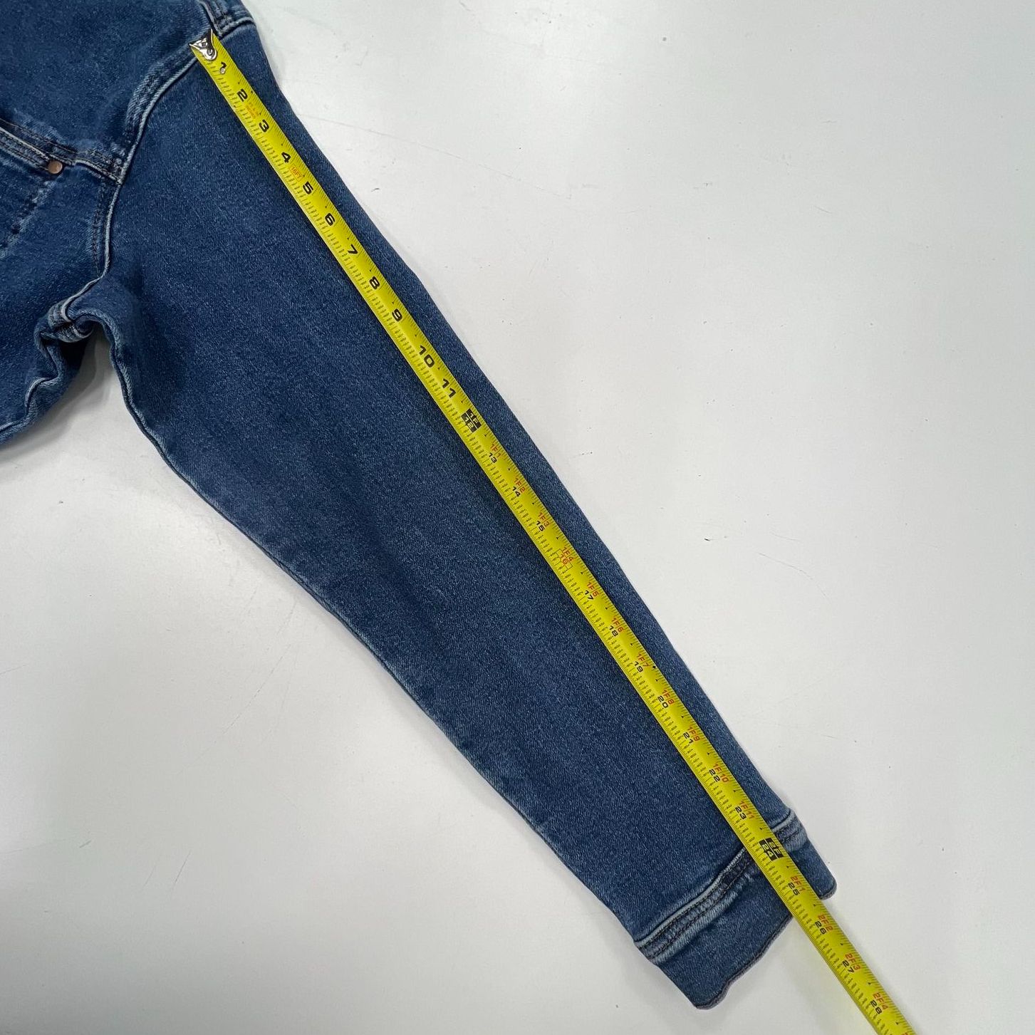 Judy Blue Med Wash Blue Denim Flare Leg Long Sleeve Jumpsuit Womens 2XL NWT