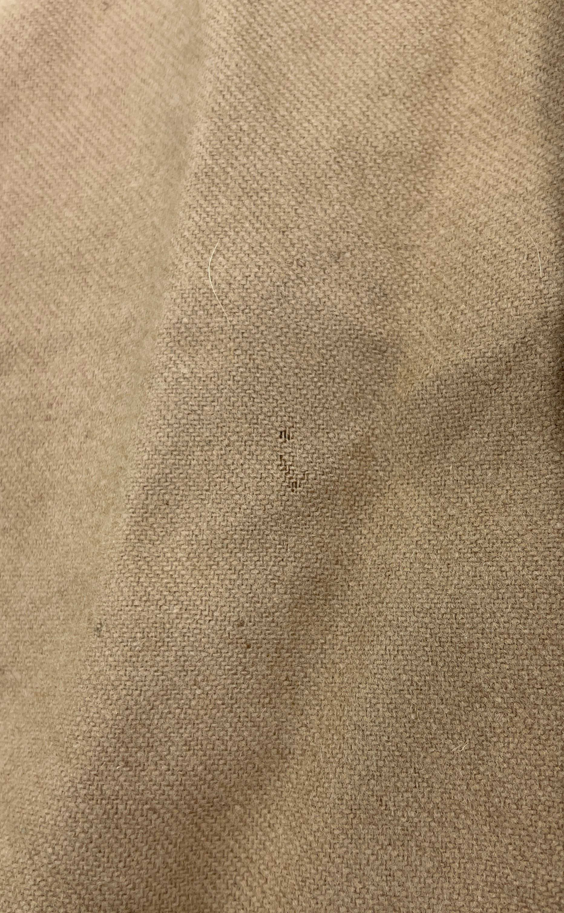Vintage Men's Burberry Tan 100% Wool Coat Liner with Button Holes - No Size