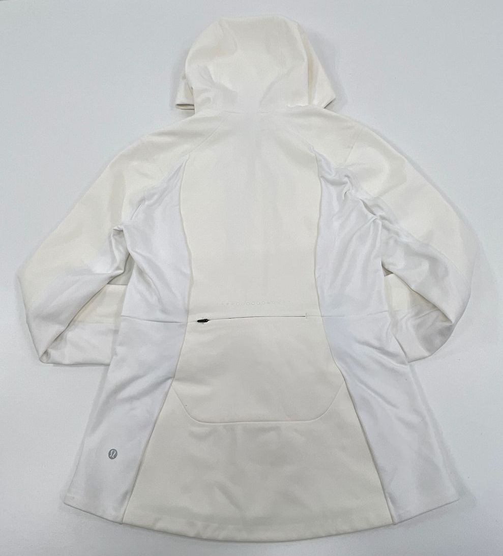 Women's Lululemon Off-White Cream Athletic Full Zip Windbreaker Jacket - Size 8