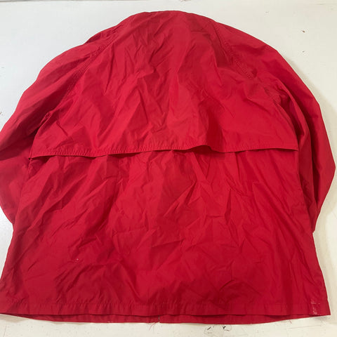 Woolrich Men's Red Teton Windbreaker Jacket Stow-able Hood Size Large Vintage