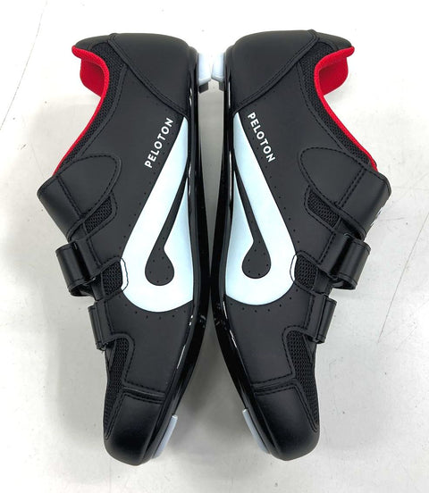 DS Peloton OG All Cycling Shoes w/ Cleats Black Red Bike Shoes Size EU 41