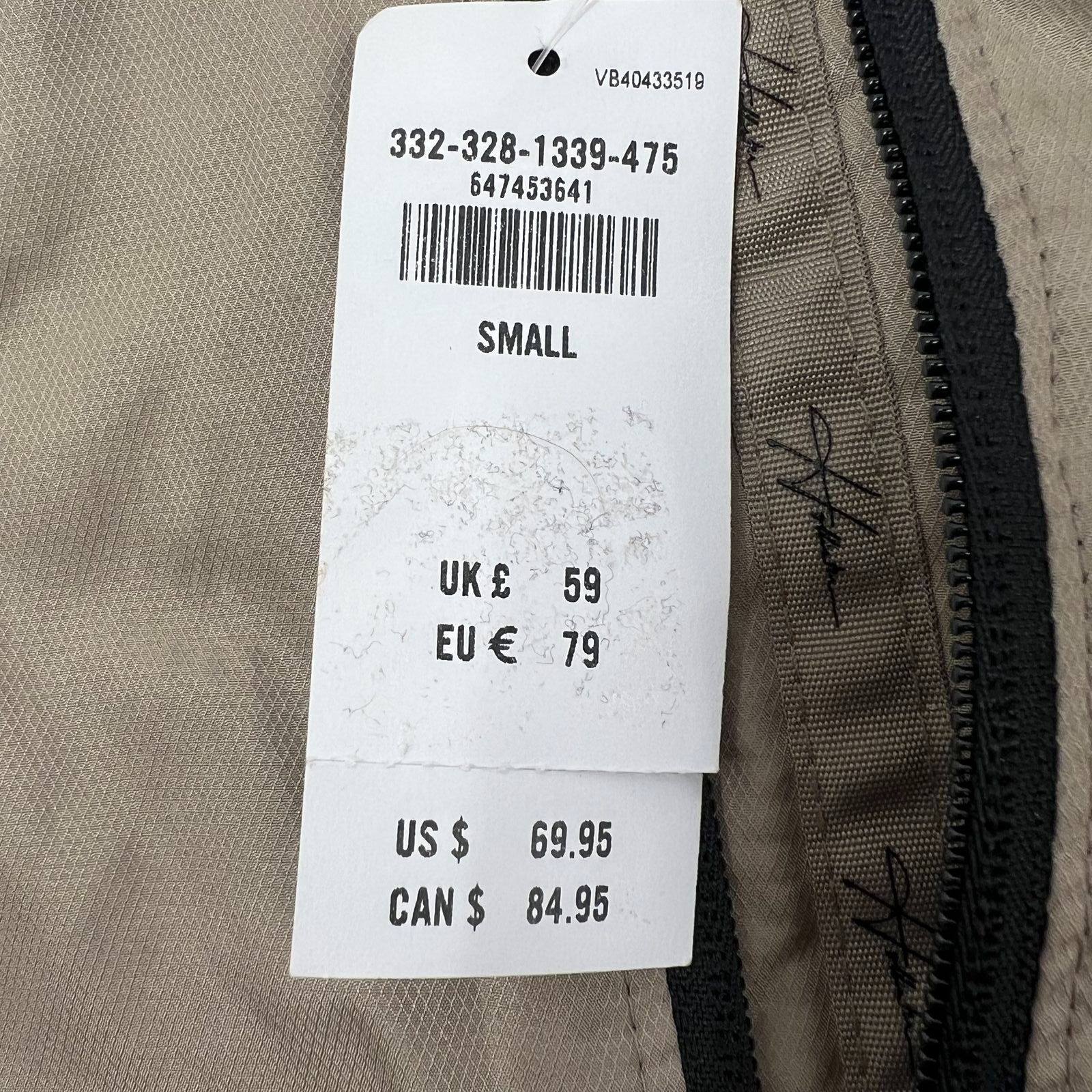 Hollister California Tan Lightweight Full Zip Bomber Jacket Men's S NWT