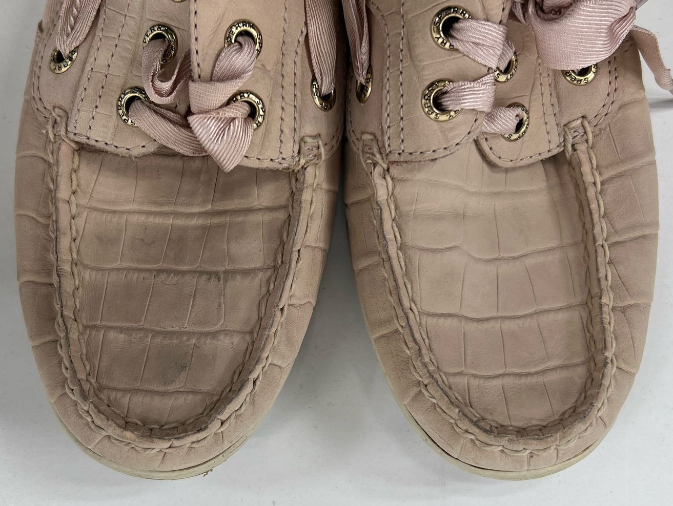 Sperry Pink Leather? Loafer Slip In Casual Lace Up Shoes Women's Size 7