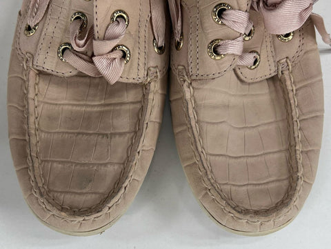 Sperry Pink Leather? Loafer Slip In Casual Lace Up Shoes Women's Size 7