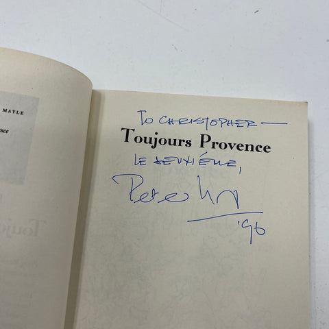 Peter Mayle Signed Book Lot Toujours Provence & Acquired Tastes Autographed 1996