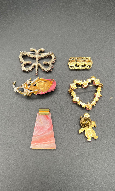 Vintage & Modern Pastel Kawaii Costume Jewelry Lot of 18 Necklace Bracelet