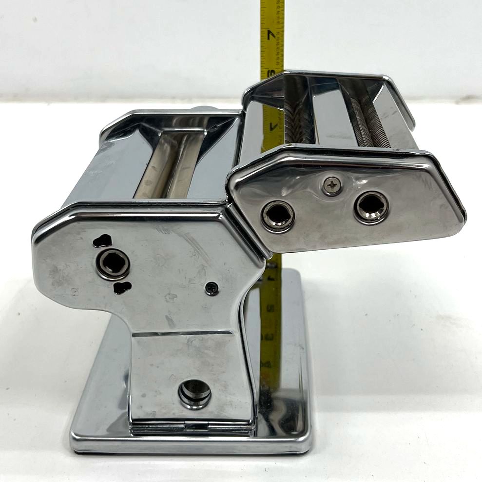 Atlas 150 Deluxe Pasta Maker Machine Roller Cutter Made in Italy Chrome